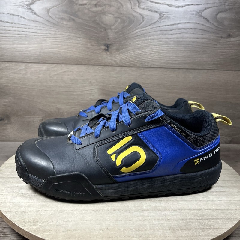 Five Ten Impact VXI Mountain Bike Shoes Stealth Rubber Black Blue Men Size 9.5
