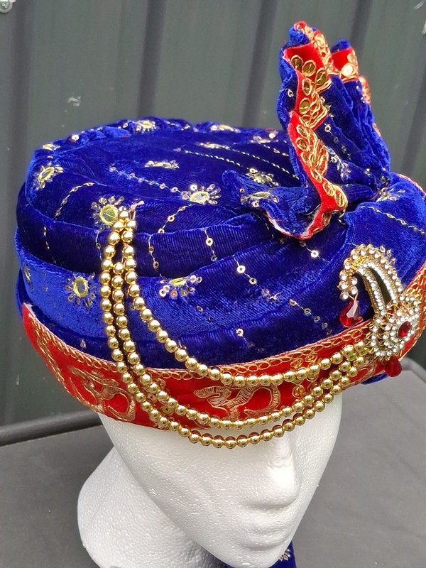 Indian Turban Dulha Safa Pagri Men Groom Wedding Maharajeh Baraati Bollywood Hat gallery