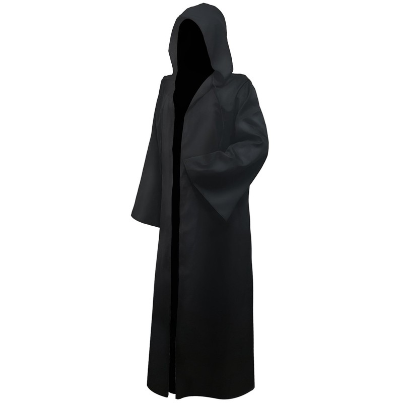 Adult Hooded Cape, Halloween Medieval Jedi Knight Cosplay Costume Robe…