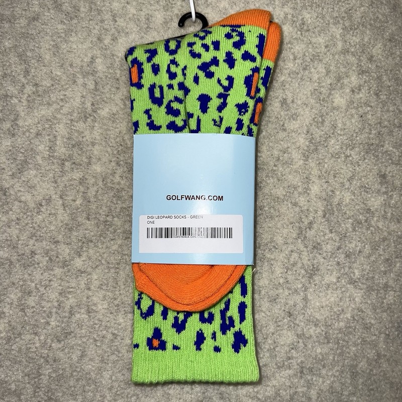 Golf Wang Digi Leopard Crew Socks Green Orange Blue One Size NWT gallery