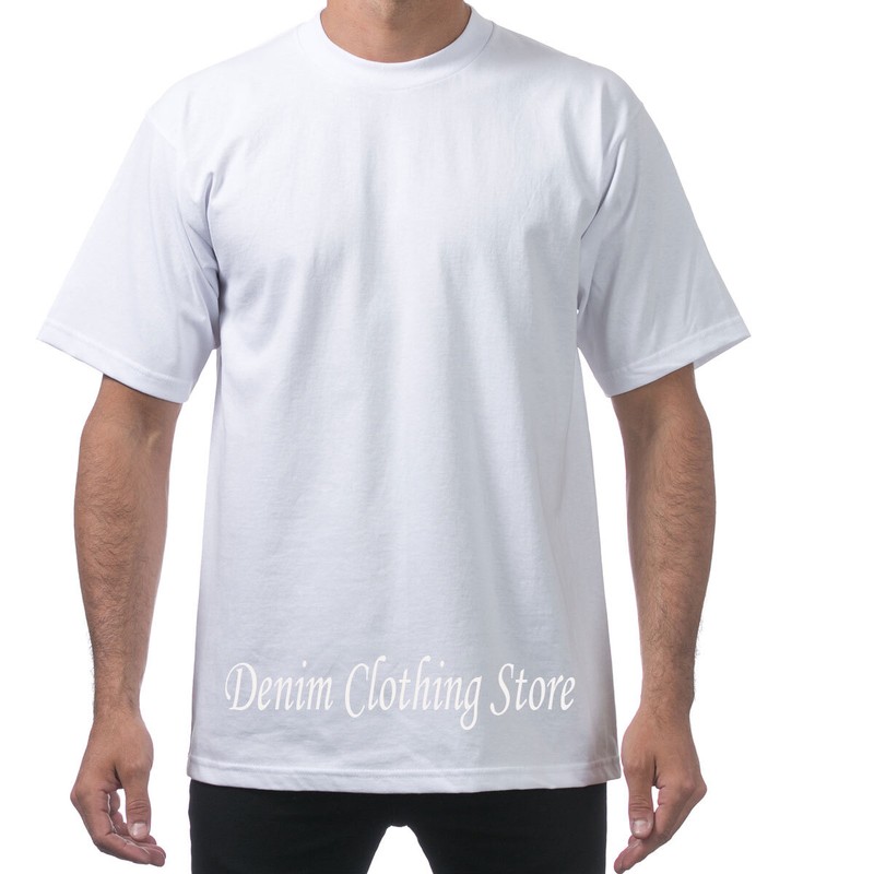 1 NEW PRO CLUB MEN’S BLANK HEAVY WEIGHT CREW NECK SHORT SLEEVE T-SHIRT S – 10XL