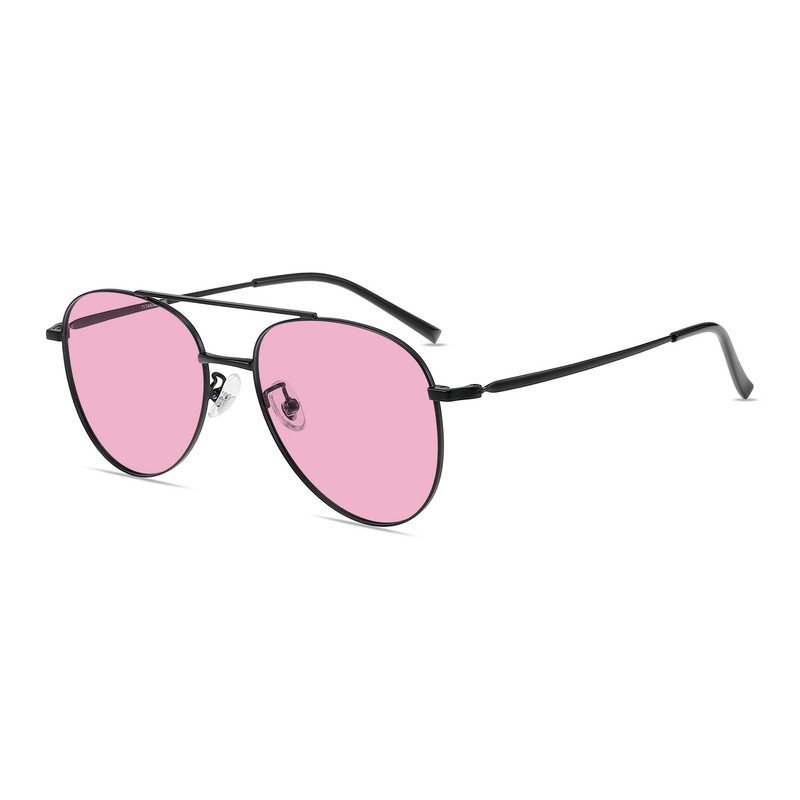 Women’s β‑Titanium Full‑Rim Reading Glasses Solid Pink Tinted Outdoor Sunglasses