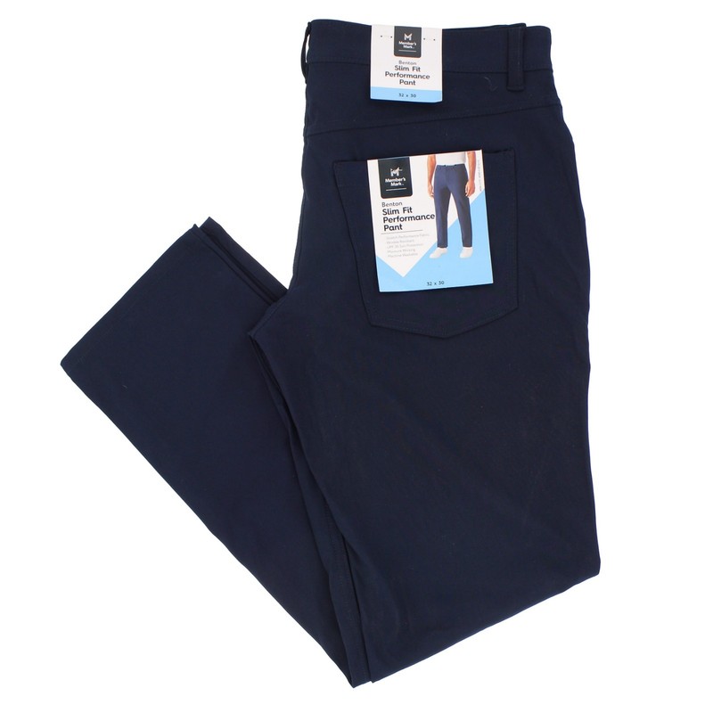 Member’s Mark Benton Pants, Mens Slim Fit Performance Stretch WSCM-052-2023