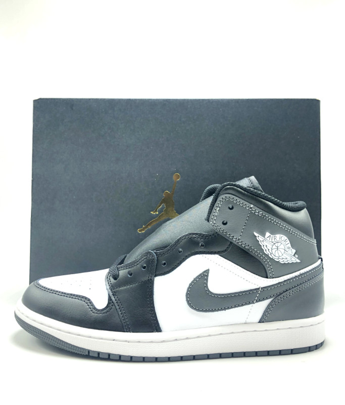 *NEW* Men Air Jordan 1 Mid SE Black/White-Md Olive/Sail (DQ8426 001) 👍
