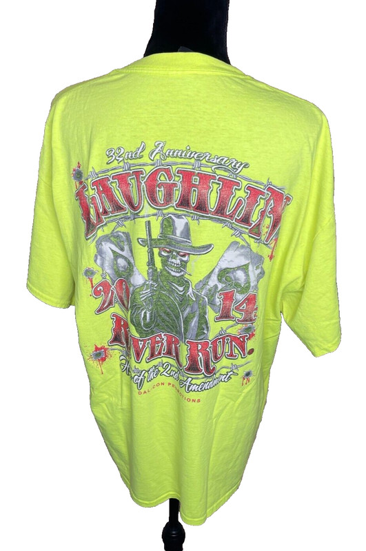 Laughlin River Run 2014 t-shirt 32nd anniversary Tee 2nd amendment Size XL