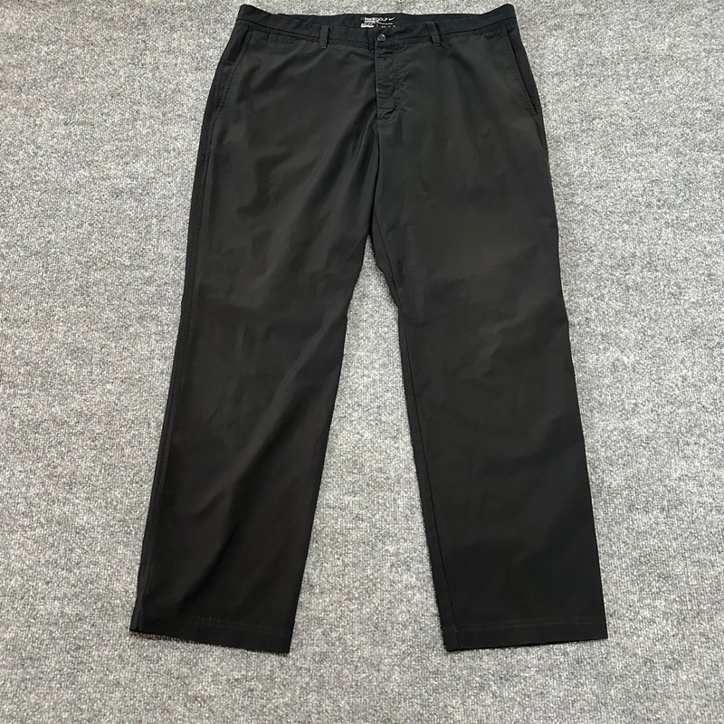 Nike Golf Pants Mens Size 38×30 Black Dri-Fit Standard Fit Athletic Performance