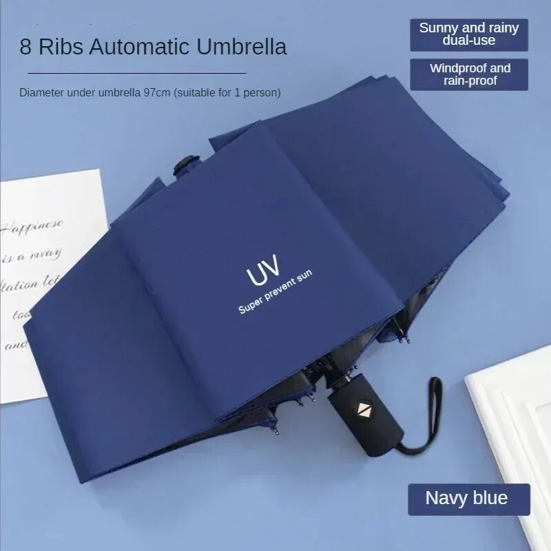 Umbrella Mini Folding Automatic Anti UV Rain Sun Portable Windproof Unisex gallery