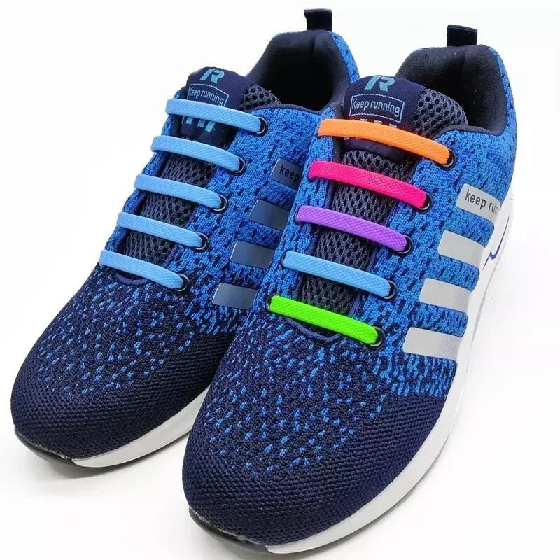 16-Pcs Elastic Silicone Shoe Laces Lazy No Tie Shoelaces For Men Women USA gallery