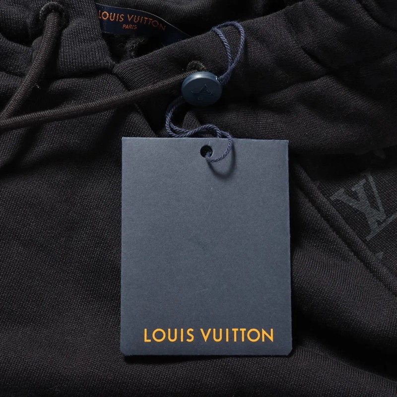 Louis Vuitton 21SS Cotton Hoodie XS Men's Black RM211Q Monogram circle cut gallery