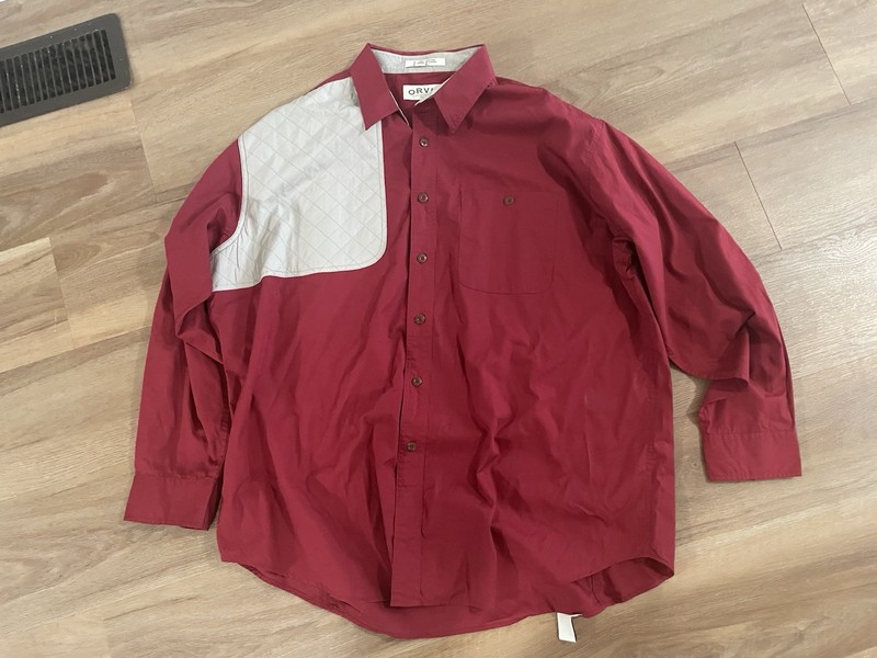 Vintage Orvis Shooting Shirt Mens XL Shooter Sportsman Patch