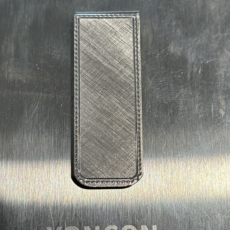 Walter E Hayward Co Sterling Silver Money Clip Florentine Finish With Wavy Rope