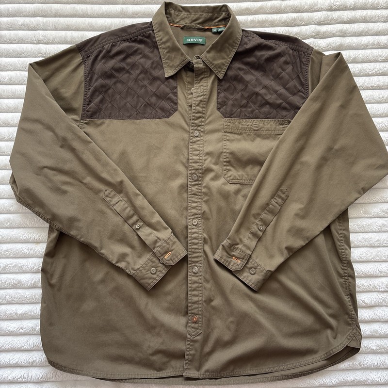 Orvis Midweight Shooting Shirt Button Down Mens 2XL Outdoor Nature Hunting