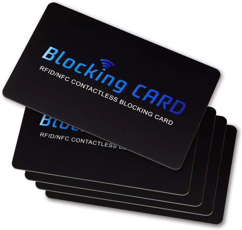 RFID Blocking Card Set, Slim Design, Protects Wallet/Purse, 5 Pack