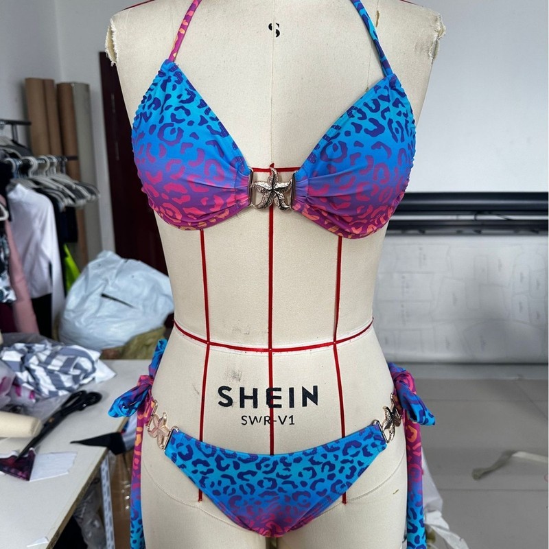 Women Shiny Sexy Brazilian G-string Thong Bikini Set High Cut Beach PoolSwimwear gallery