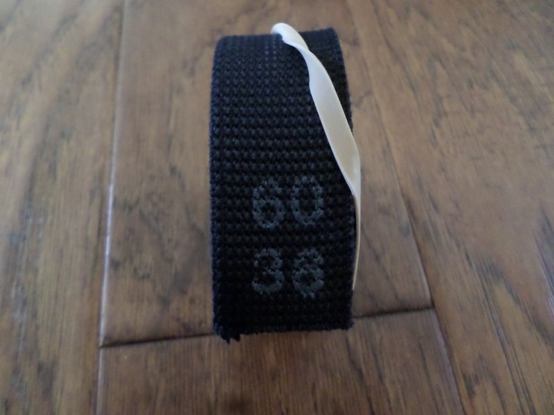 U.S MILITARY ARMY ISSUE BLACK WEB BELT BLACK TIP TROUSER BELT ONLY NO BUCKLE 60" gallery