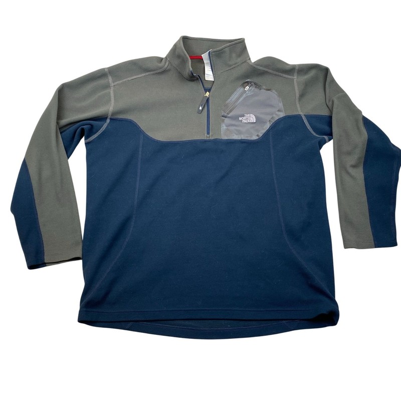 The North Face Men’s Half-Zip Performace Jacket XL Gray Blue Pullover Activewear