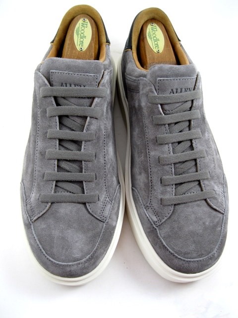 Allen Edmonds «OLIVER» Slip On Stretch Lace Sneakers 7.5 EEE Grey Suede(787N)
