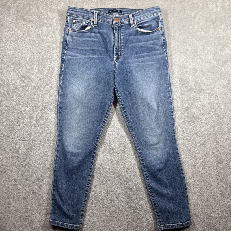 Level 99 High Rise Women’s Sz 12/31 Jeans Nostalgic Blue Denim Cut LV0041