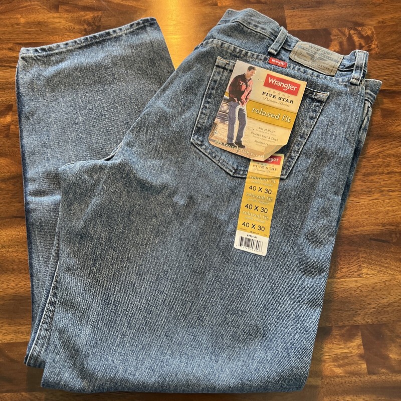 Wrangler Five Star Premium Denim Relaxed fit Men’s Size 40×30