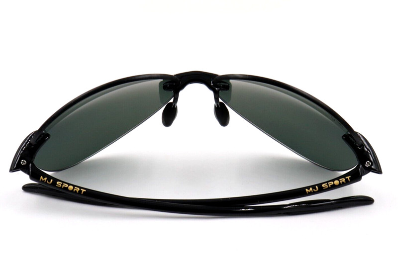 New Maui Jim SUGAR BEACH Black Rimless Sunglasses Gray Polarized 421-02 $189 gallery
