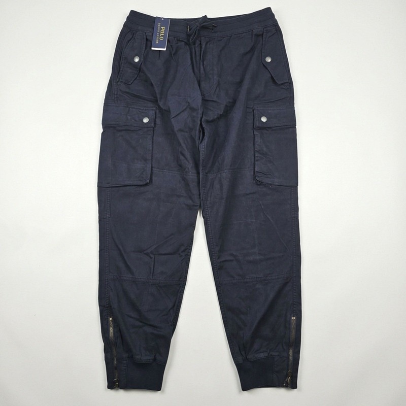 Polo Ralph Lauren Cargo Pants Mens Large Aviator Navy Utility Stretch $148 NEW