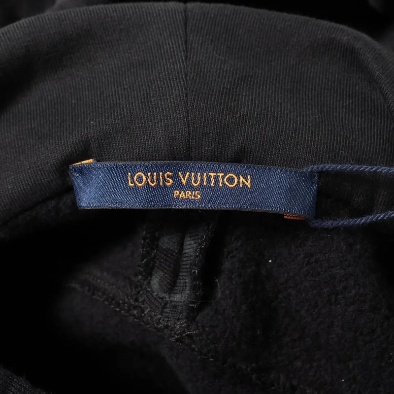 Louis Vuitton 21SS Cotton Hoodie XS Men's Black RM211Q Monogram circle cut gallery