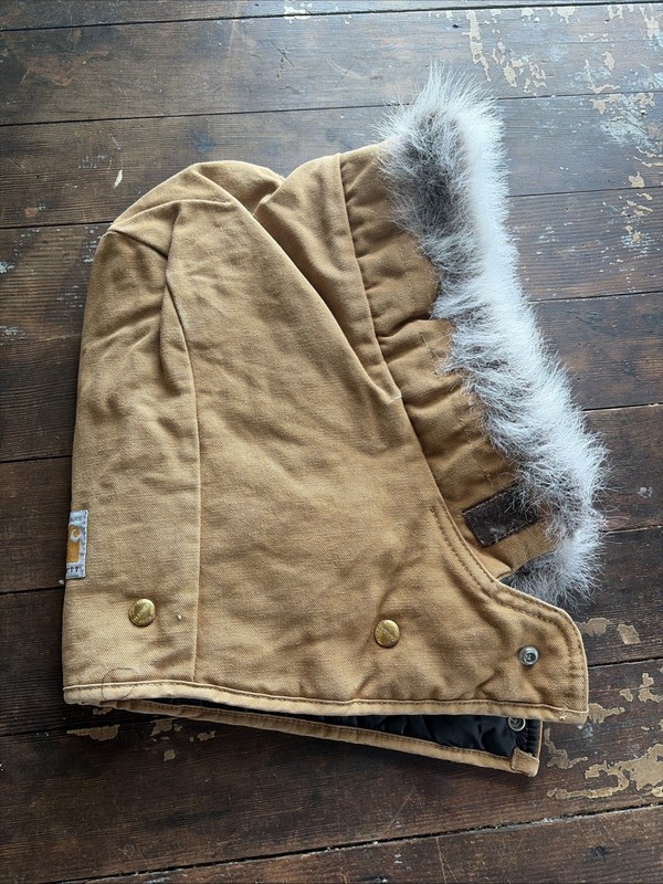 Vintage Carhartt Hood 100 Year Anniversary 968QH Made In USA Fur Trim