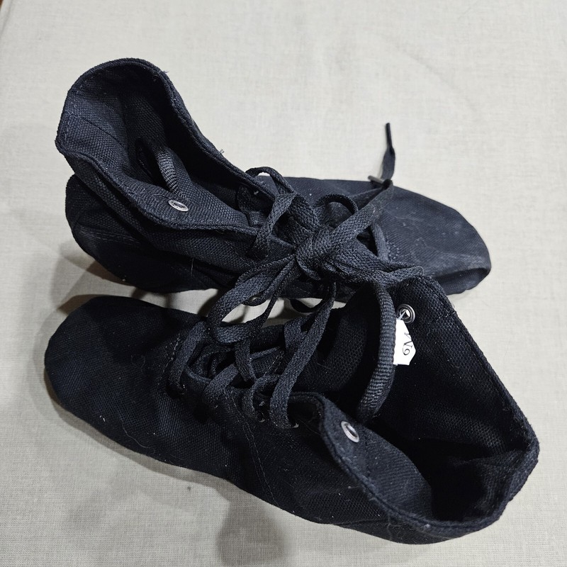 SANSHA Soho JB3C Women Canvass Lace-Up Jazz Shoe Black US Women:5M, Men:4M S06