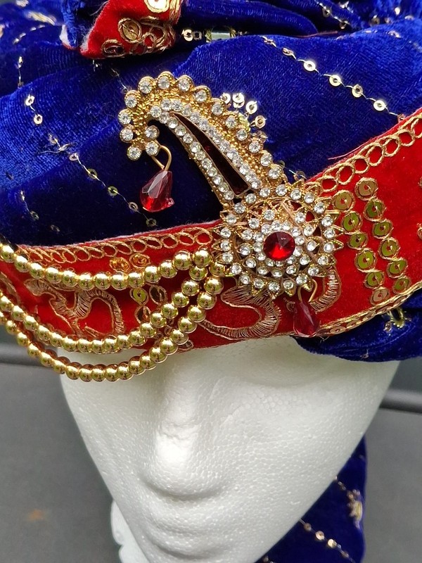 Indian Turban Dulha Safa Pagri Men Groom Wedding Maharajeh Baraati Bollywood Hat gallery