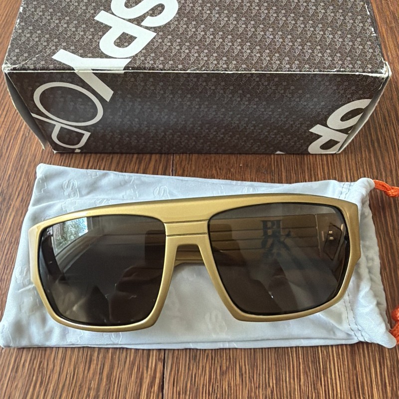 New Spy Optics Sunglasses GOLD BLACK BLOK Racing Men Women