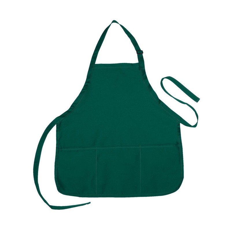 Adjustable Bib Apron Spun Poly-Commercial, Restaurant Kitchen 3 Pocket 72