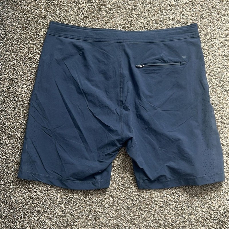 Mack Weldon Men's Performace 4 Way Short Blue br Size XL gallery