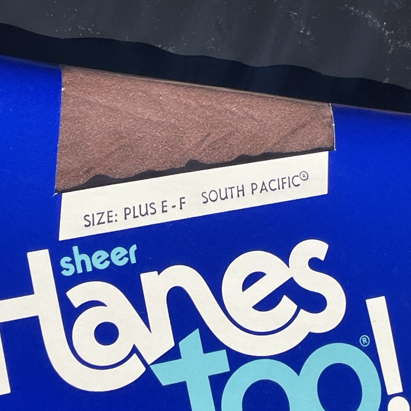 HANES TOO Sheer PANTYHOSE South Pacific Style 116 Size Plus EF Reinforced Toe gallery