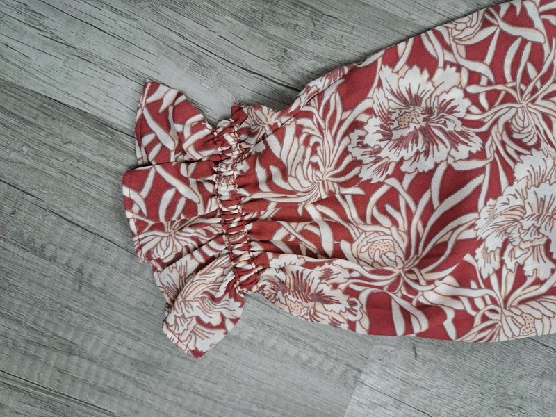 The Loft Floral Tunic Peasant Top Boho Ruffle Long Sleeve Women's Size XS Petite gallery