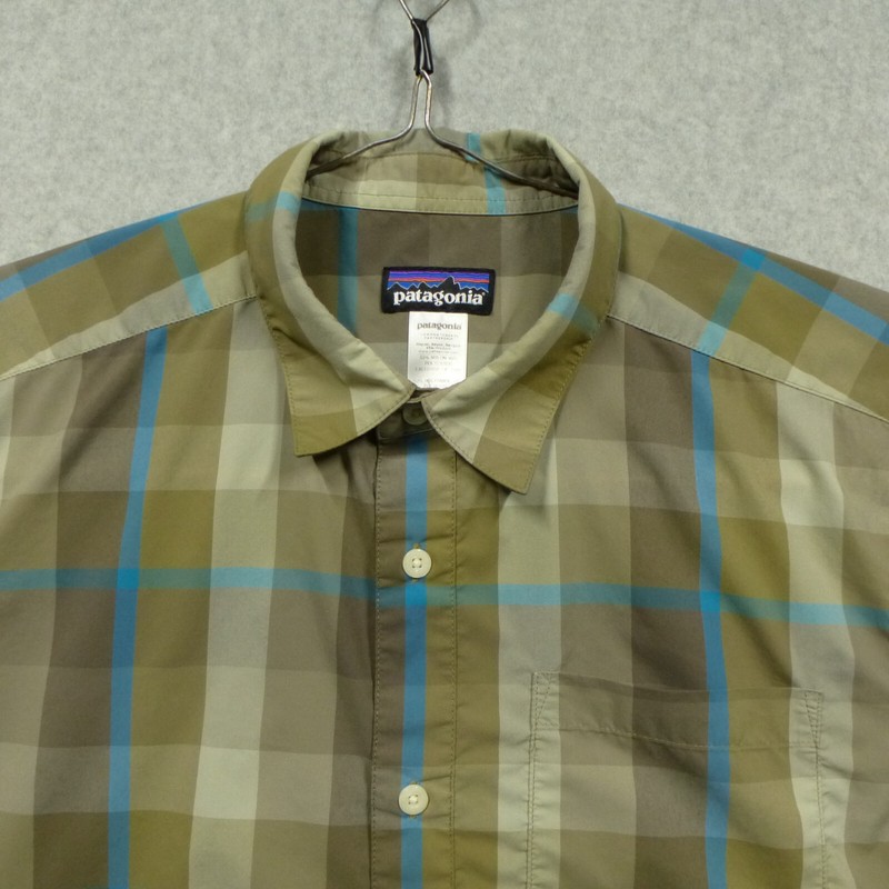 Patagonia Shirt Mens Medium Brown Plaid Lightweight Polyamide Polyester Casual gallery