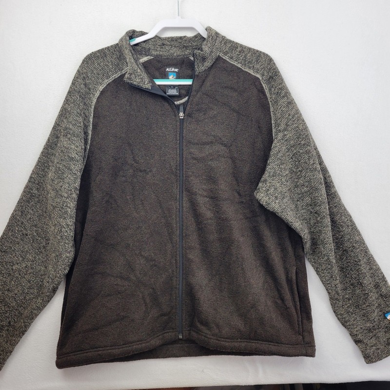 Kuhl Mens Interceptr Fleece Jacket Size XL Brown Full ZIp Outdoor Hiking