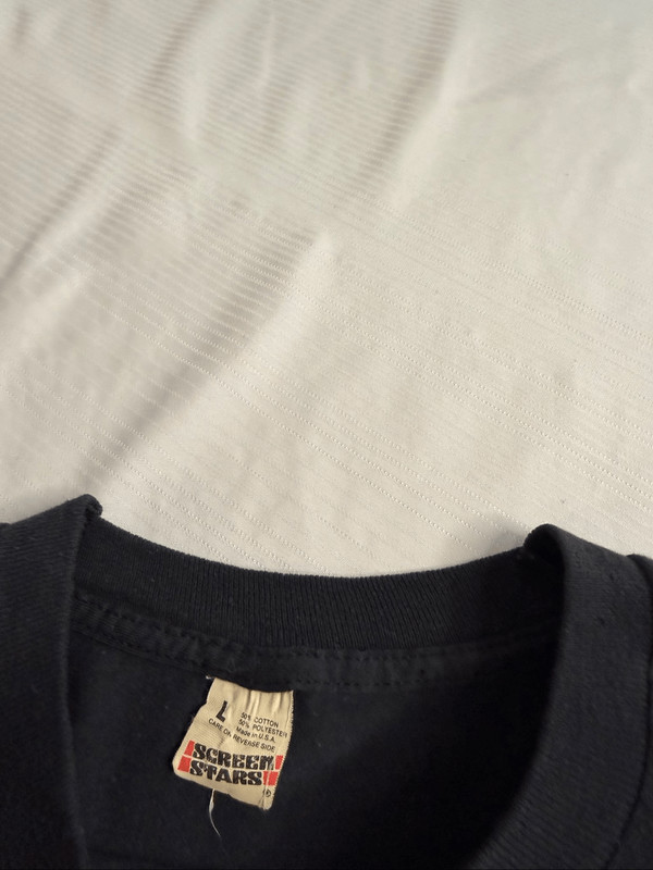 Rare 1980s Ramones Logo Screen Stars T-Shirt Richie Ramone Faded Black Large gallery