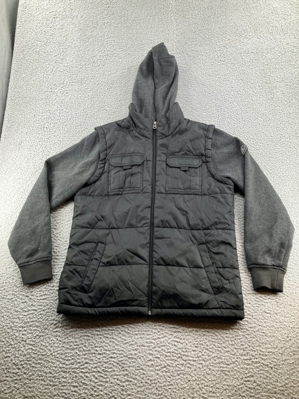 Southpole Jacket Youth Extra Large XL 10-12 Black Hooded Full Zip Up Boys