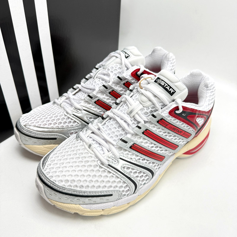 ADIDAS Adistar Control 5 White Better Scarlet Grey KI8600 Men’s sz 8-11