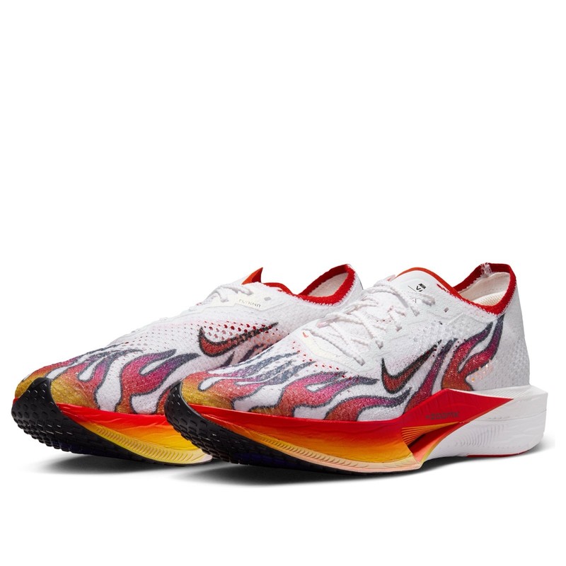 NIKE ZoomX Vaporfly Next% 3 PRM Flames Running Shoes Mens 10 White/Red HQ3504100 gallery