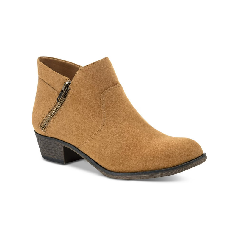 SUN STONE Womens Brown Cushioned Breathable Slip Resistant Abby Round Toe Block