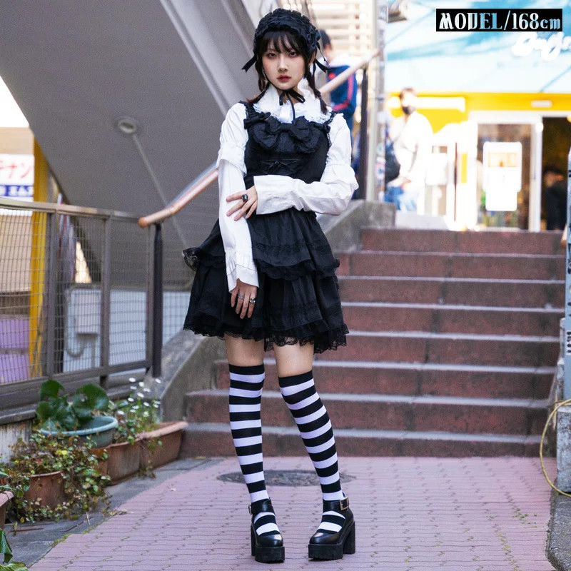 ACDC RAG Ribbon B Dress Gothic Lolita Black Lace Harajuku Japan KO-2216 gallery