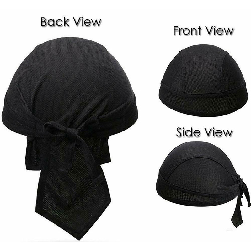 2-Pack Cooling Helmet Liner Do Rag Skull Cap for Men Head Scarf for Motorcycle gallery