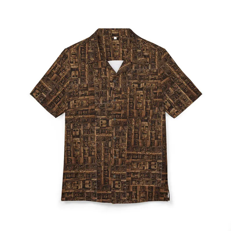 Retro Tiki Hawaiian Shirt: Luau Party Top