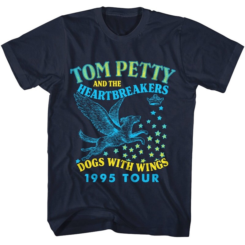 Tom Petty & the Heartbreakers Dogs with Wings Tour Men’s T Shirt 1995 Rock Band