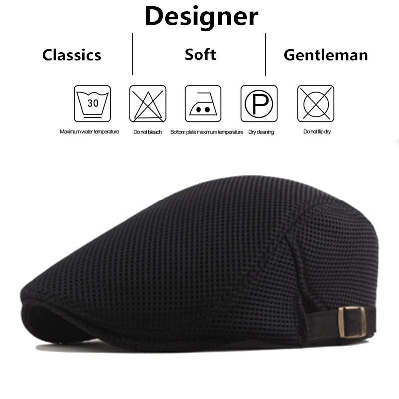 Duck Mesh Summer Gatsby Cap Mens Ivy Hat Golf Driving Sun Flat Cabbie Newsboy gallery
