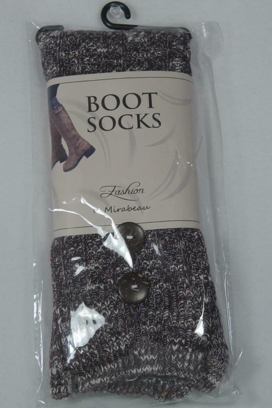 Mirabeau Boot Socks ‘Burgundy’ Color With 2 Buttons Size 7-10 New With Tag’s!