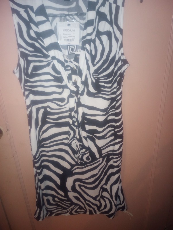 Liz Clairborne Careers Zebra Print Dress Medium Nwt