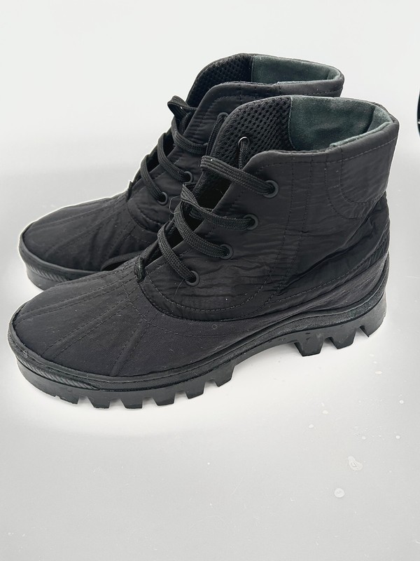 JAMES PERSE BLACK NYLON RUBBER HIKING/DUCK BOOT WOMEN’S SZ 8