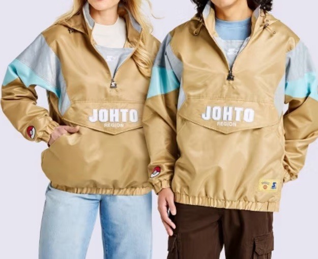 Pokemon x Target Starter Pullover Jacket Gold JOHTO Region Size LARGE Presale